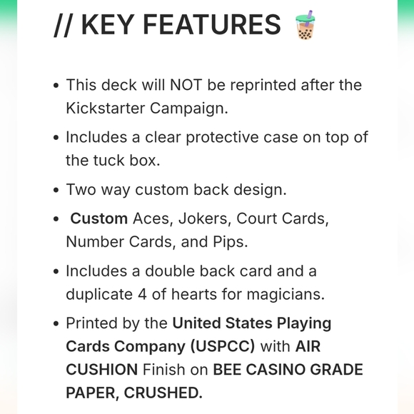 Boba playing cards by baobao restaurant - Picture 5 of 10